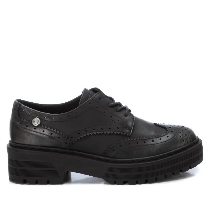 Women's Geometric - Patterned Loafers in Multicolor for a Fashion - Forward Look Women's Heeled Lace-Up Loafers In Black Women's Geometric - Patterned Loafers in Multicolor for a Fashion - Forward Look Women's Heeled Lace-Up Loafers In Black