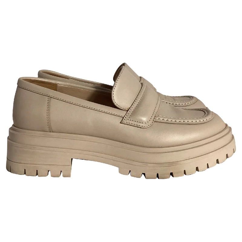 Women's Premium Leather Tassel Loafers in Dark Brown for a Classic Office Look Gianvito Rossi Chunky Loafers in Nude Leather Women's Premium Leather Tassel Loafers in Dark Brown for a Classic Office Look Gianvito Rossi Chunky Loafers in Nude Leather