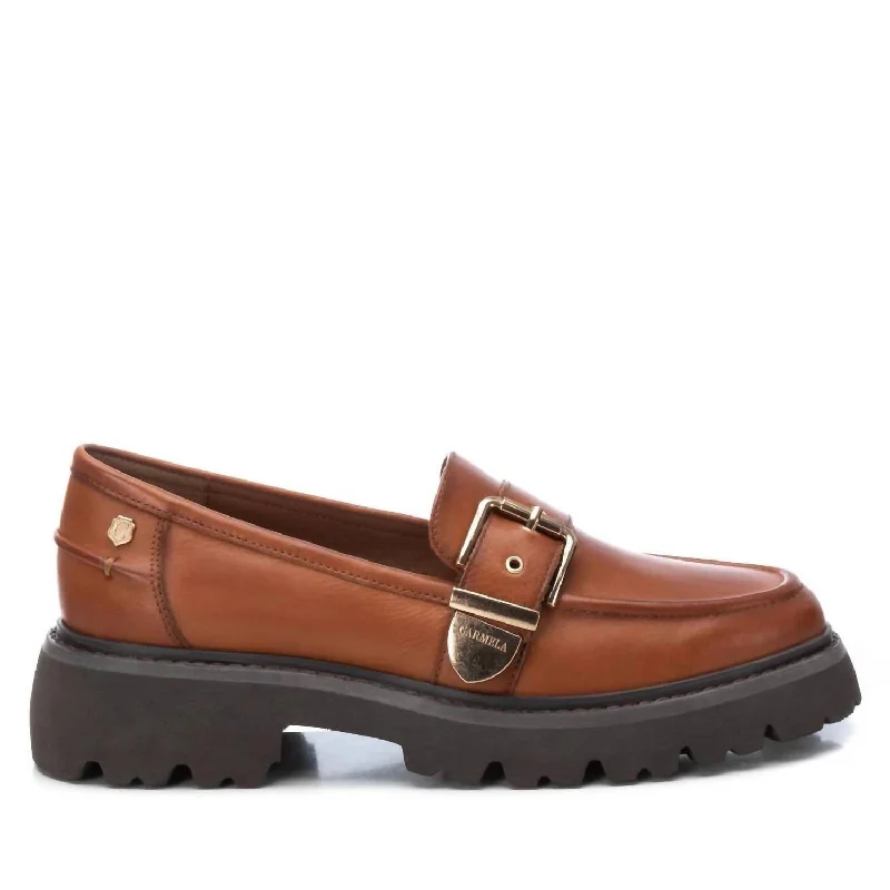 Women's Fur - Lined Loafers in Tan for a Cozy Winter Option Women's Carmela Collection Leather Loafer In Camel Women's Fur - Lined Loafers in Tan for a Cozy Winter Option Women's Carmela Collection Leather Loafer In Camel