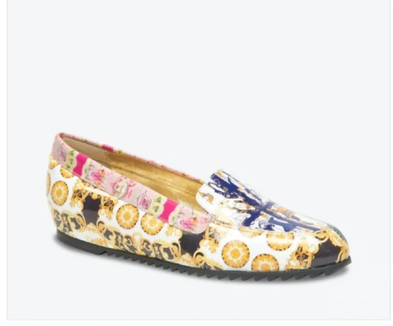 Women's Embroidered Floral Pattern Loafers in Beige for a Spring - Inspired Outfit Women Vamia Loafer In Yellow Multi Women's Embroidered Floral Pattern Loafers in Beige for a Spring - Inspired Outfit Women Vamia Loafer In Yellow Multi