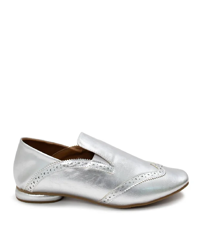 Women's Geometric - Patterned Loafers in Multicolor for a Fashion - Forward Look Women's Pennyworth Loafer In Metallic Silver Women's Geometric - Patterned Loafers in Multicolor for a Fashion - Forward Look Women's Pennyworth Loafer In Metallic Silver