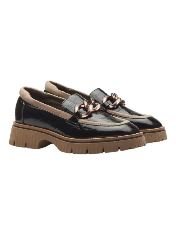 Women's Embroidered Floral Pattern Loafers in Beige for a Spring - Inspired Outfit Women's Valene Chunky Loafer In Black/taupe Women's Embroidered Floral Pattern Loafers in Beige for a Spring - Inspired Outfit Women's Valene Chunky Loafer In Black/taupe
