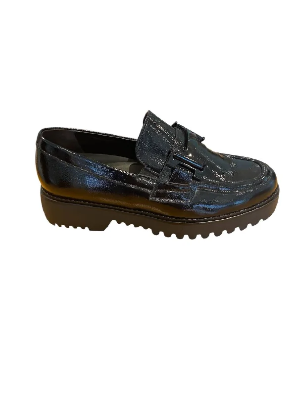 Women's Cashmere - Lined Loafers in Burgundy for Warmth in Winter Women's Patent Leather Loafer In Black Patent