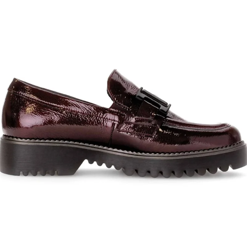 Women's Memory Foam Insole Loafers in Pink for Added Comfort Chunky Hell City Loafer In Rock Lack/burgundy Women's Memory Foam Insole Loafers in Pink for Added Comfort Chunky Hell City Loafer In Rock Lack/burgundy