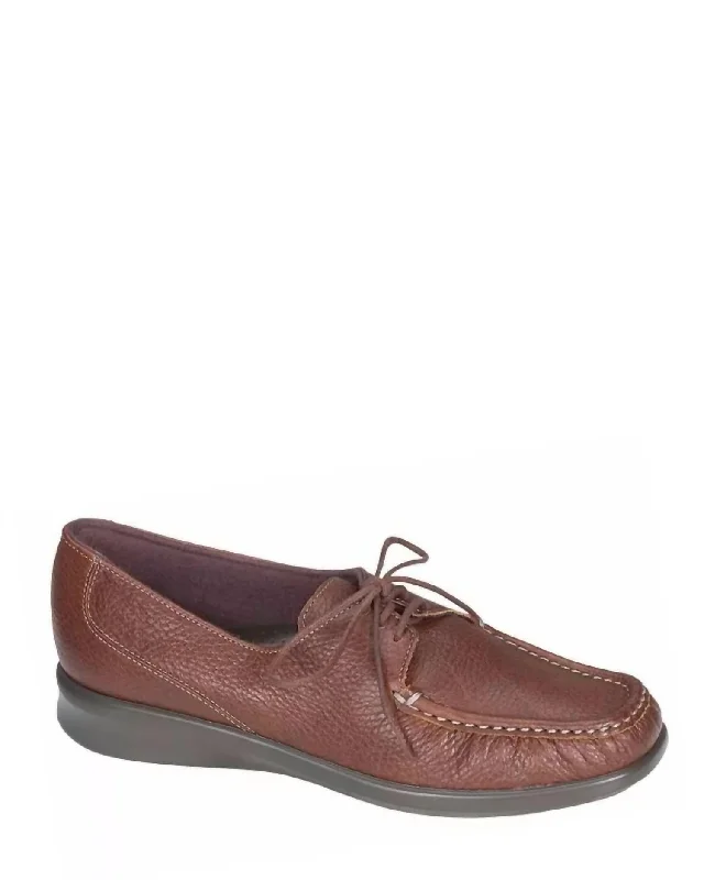 Women's Metallic Foil - Finish Loafers in Gold for a Glamorous Night Out Women's Petra Lace Up Loafer In Mulch Women's Metallic Foil - Finish Loafers in Gold for a Glamorous Night Out Women's Petra Lace Up Loafer In Mulch