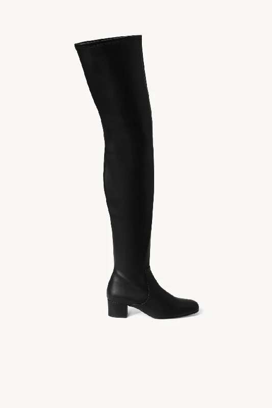 Women's Knee - High Leather Riding Boots in Black for a Classic Equestrian LookAIMEE BOOT | BLACK VEGAN LEATHER Women's Knee - High Leather Riding Boots in Black for a Classic Equestrian LookAIMEE BOOT | BLACK VEGAN LEATHER