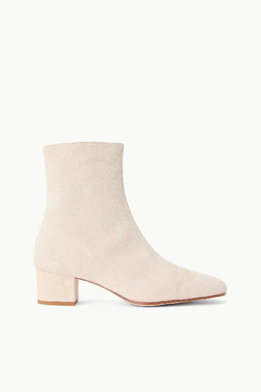 Women's Lace - Trimmed Knee - High Boots in Ivory for a Feminine and Elegant EnsembleAIMEE SHORT BOOT | MINK SUEDE Women's Lace - Trimmed Knee - High Boots in Ivory for a Feminine and Elegant EnsembleAIMEE SHORT BOOT | MINK SUEDE