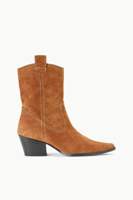 Women's Knee - High Lace - Up Boots in Brown with Buckle Accents for a Western VibeJUNE BOOT | TAN SUEDE Women's Knee - High Lace - Up Boots in Brown with Buckle Accents for a Western VibeJUNE BOOT | TAN SUEDE