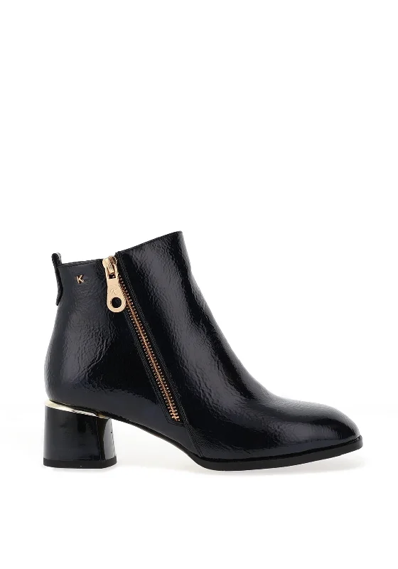 Women's Ankle Boots with Cut - Out Details in Beige for a Unique and Stylish EdgeKate Appleby Moneyglass Heeled Ankle Boots, Navy Women's Ankle Boots with Cut - Out Details in Beige for a Unique and Stylish EdgeKate Appleby Moneyglass Heeled Ankle Boots, Navy
