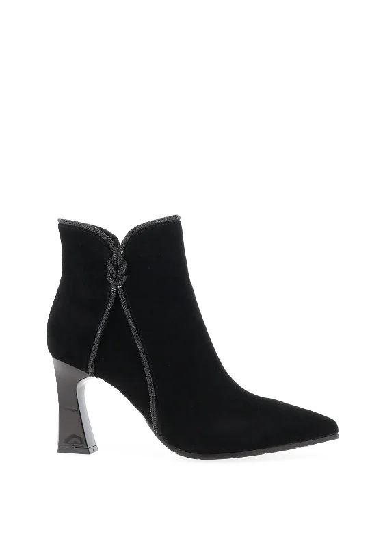 Women's Leather Motorcycle Boots in Dark Brown with Silver Hardware for a Cool Biker LookLoretta Vitale Embellished Knot Detail Heeled Ankle Boots, Black Women's Leather Motorcycle Boots in Dark Brown with Silver Hardware for a Cool Biker LookLoretta Vitale Embellished Knot Detail Heeled Ankle Boots, Black