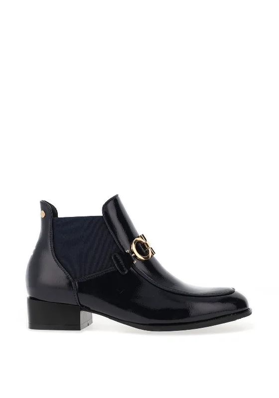 Women's Ankle Booties with Faux Leather and Furry Cuffs in Tan for a Cute and Warm StylePatrizio Como Buckle Elasticated Ankle Boots, Navy Women's Ankle Booties with Faux Leather and Furry Cuffs in Tan for a Cute and Warm StylePatrizio Como Buckle Elasticated Ankle Boots, Navy
