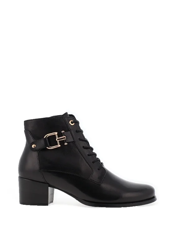 Women's Ankle Booties with Faux Leather and Furry Cuffs in Tan for a Cute and Warm StyleRegarde le Ciel Jolene Heeled Ankle Boots, Black Women's Ankle Booties with Faux Leather and Furry Cuffs in Tan for a Cute and Warm StyleRegarde le Ciel Jolene Heeled Ankle Boots, Black