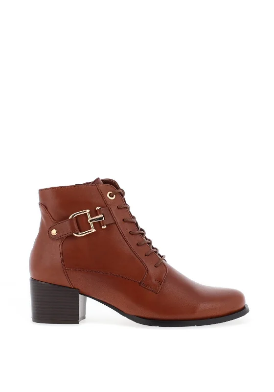 Women's Leather Motorcycle Boots in Dark Brown with Silver Hardware for a Cool Biker LookRegarde le Ciel Jolene Heeled Ankle Boots, Tan Women's Leather Motorcycle Boots in Dark Brown with Silver Hardware for a Cool Biker LookRegarde le Ciel Jolene Heeled Ankle Boots, Tan