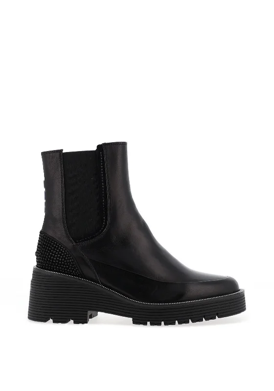 Women's Chunky - Heeled Chelsea Boots in Gray for a Casual and Trendy Everyday LookRegarde le Ciel Sadhy Embellished Ankle Boots, Black Women's Chunky - Heeled Chelsea Boots in Gray for a Casual and Trendy Everyday LookRegarde le Ciel Sadhy Embellished Ankle Boots, Black