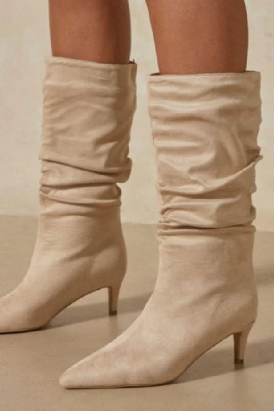 Women's Chunky - Heeled Chelsea Boots in Gray for a Casual and Trendy Everyday LookSolid Color Classic Draped Boots Women's Chunky - Heeled Chelsea Boots in Gray for a Casual and Trendy Everyday LookSolid Color Classic Draped Boots