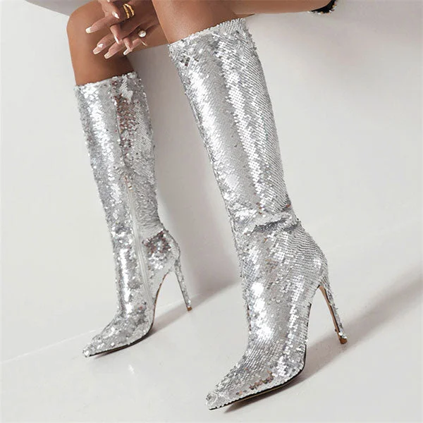 Women's Wedge - Heeled Ankle Boots in Navy Blue for a Comfortable and Trendy OptionSequined Glittery Pointed Toe Boots Women's Wedge - Heeled Ankle Boots in Navy Blue for a Comfortable and Trendy OptionSequined Glittery Pointed Toe Boots
