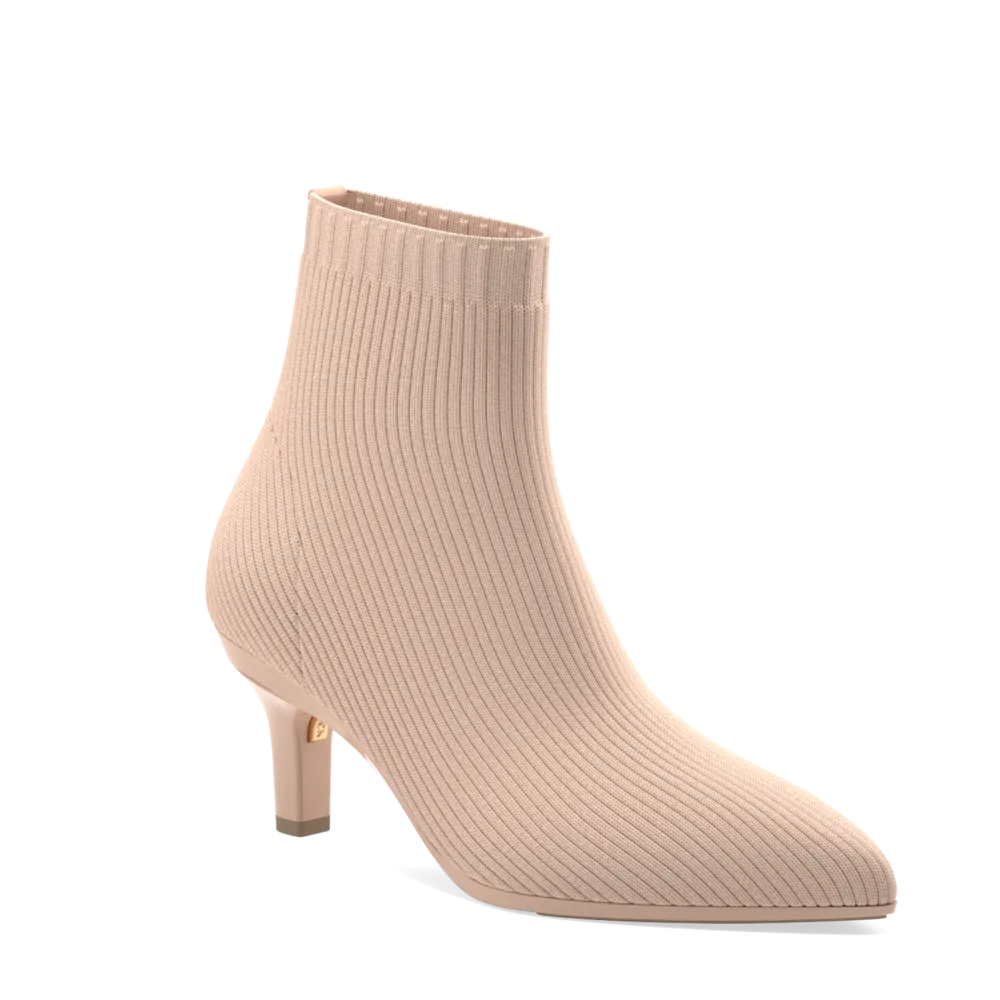 Plus Size Women's Waterproof Snow Boots in Gray for Winter AdventuresThe Bootie - Sand Knit + Stiletto Heel Kit 3 Sand - FINAL SALE