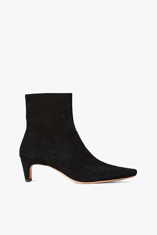Women's Wedge - Heeled Ankle Boots in Navy Blue for a Comfortable and Trendy OptionWALLY ANKLE BOOT | BLACK SUEDE Women's Wedge - Heeled Ankle Boots in Navy Blue for a Comfortable and Trendy OptionWALLY ANKLE BOOT | BLACK SUEDE