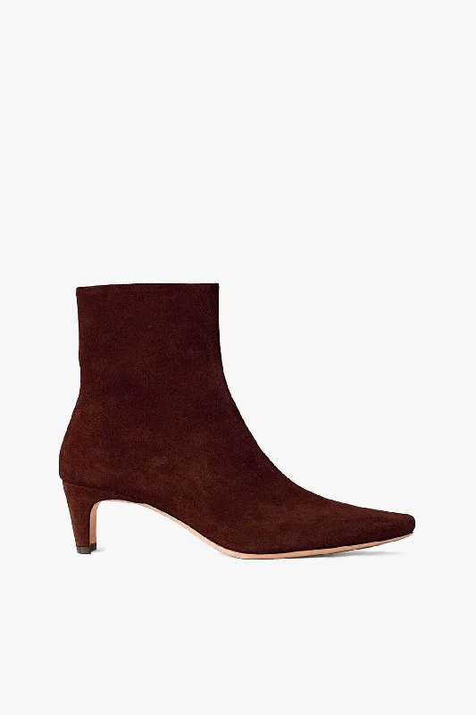 Women's Ankle Boots with Cut - Out Details in Beige for a Unique and Stylish EdgeWALLY ANKLE BOOT | MAHOGANY SUEDE Women's Ankle Boots with Cut - Out Details in Beige for a Unique and Stylish EdgeWALLY ANKLE BOOT | MAHOGANY SUEDE