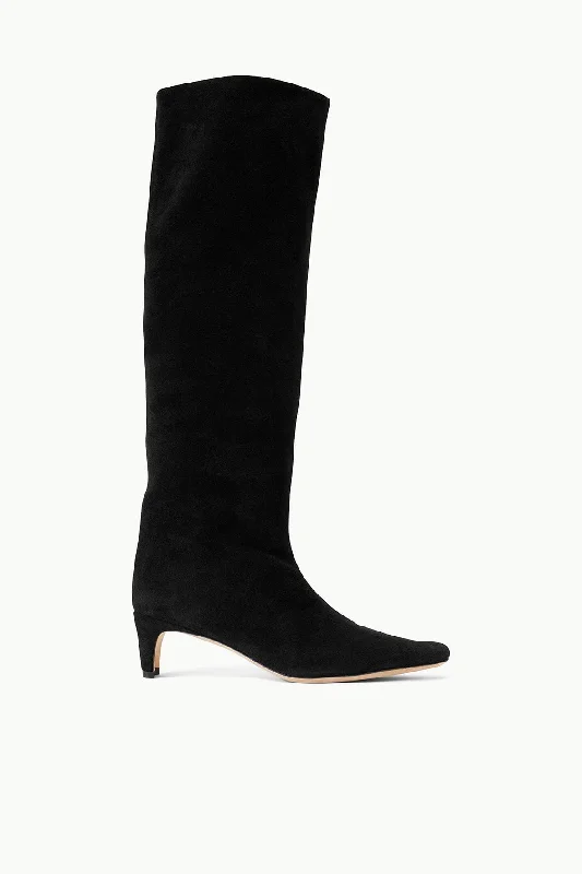 Women's Combat Boots with Studded Details in Olive Green for an Edgy Punk LookWALLY BOOT | BLACK SUEDE Women's Combat Boots with Studded Details in Olive Green for an Edgy Punk LookWALLY BOOT | BLACK SUEDE