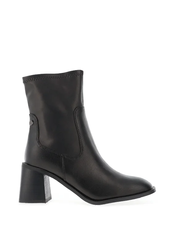 Women's Leather Motorcycle Boots in Dark Brown with Silver Hardware for a Cool Biker LookXti Square Toe Block Heel Boots, Black Women's Leather Motorcycle Boots in Dark Brown with Silver Hardware for a Cool Biker LookXti Square Toe Block Heel Boots, Black