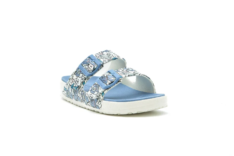 Child - Friendly Women's Sandals with a Secure Buckle in Purple for Moms on the GoSKECHERS Foamies®: Cali Breeze 2.0 - Pup Party Child - Friendly Women's Sandals with a Secure Buckle in Purple for Moms on the GoSKECHERS Foamies®: Cali Breeze 2.0 - Pup Party