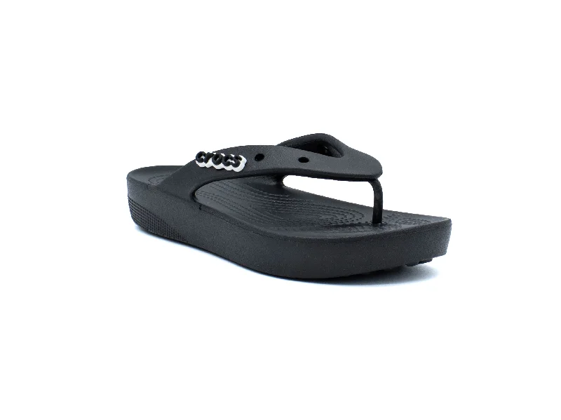 Women's Sandals with a Floral - Printed Upper in Pink for a Feminine Spring LookCROCS CLASSIC PLATFORM FLIP Women's Sandals with a Floral - Printed Upper in Pink for a Feminine Spring LookCROCS CLASSIC PLATFORM FLIP