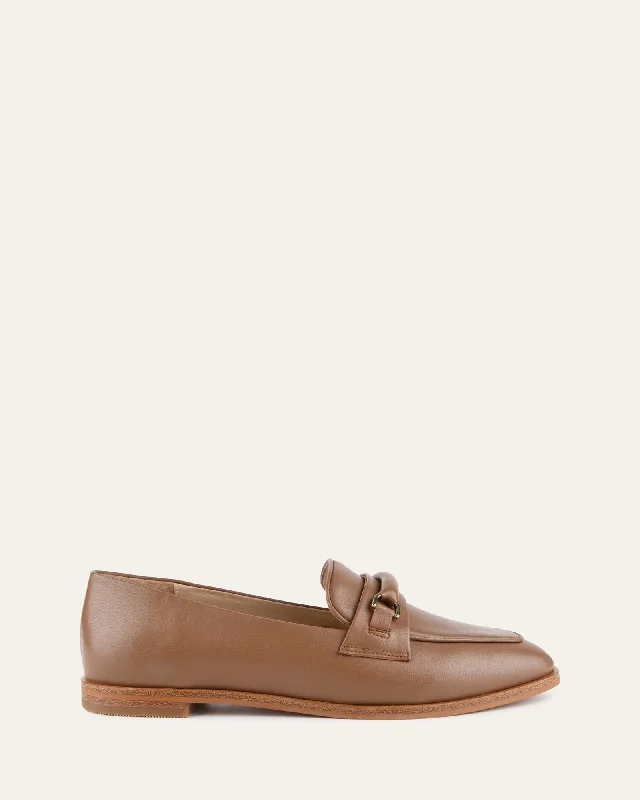 Women's Bow - Embellished Loafers in Red for a Feminine TouchATHENA LOAFERS CARAMEL LEATHER Women's Bow - Embellished Loafers in Red for a Feminine TouchATHENA LOAFERS CARAMEL LEATHER