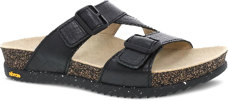 Shock - Absorbing Women's Sandals with a Soft Insole in Black for Active LifestylesDansko - Dayna - Black Croc Shock - Absorbing Women's Sandals with a Soft Insole in Black for Active LifestylesDansko - Dayna - Black Croc