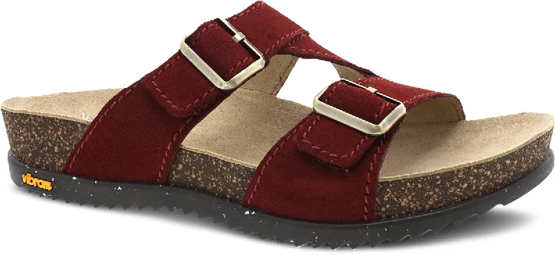 Child - Friendly Women's Sandals with a Secure Buckle in Purple for Moms on the GoDayna - Cinnabar Child - Friendly Women's Sandals with a Secure Buckle in Purple for Moms on the GoDayna - Cinnabar