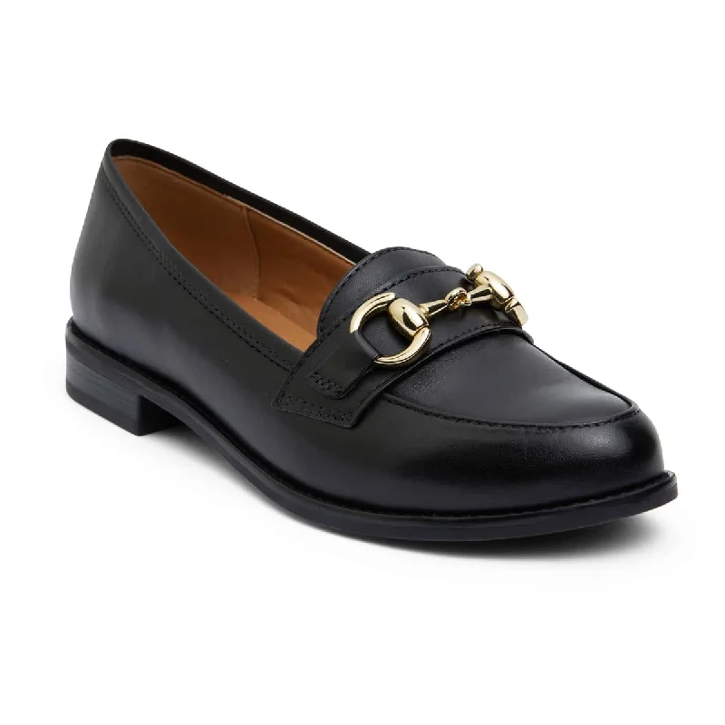 Women's Embroidered Floral Pattern Loafers in Beige for a Spring - Inspired OutfitGala Loafer in Black Leather Women's Embroidered Floral Pattern Loafers in Beige for a Spring - Inspired OutfitGala Loafer in Black Leather