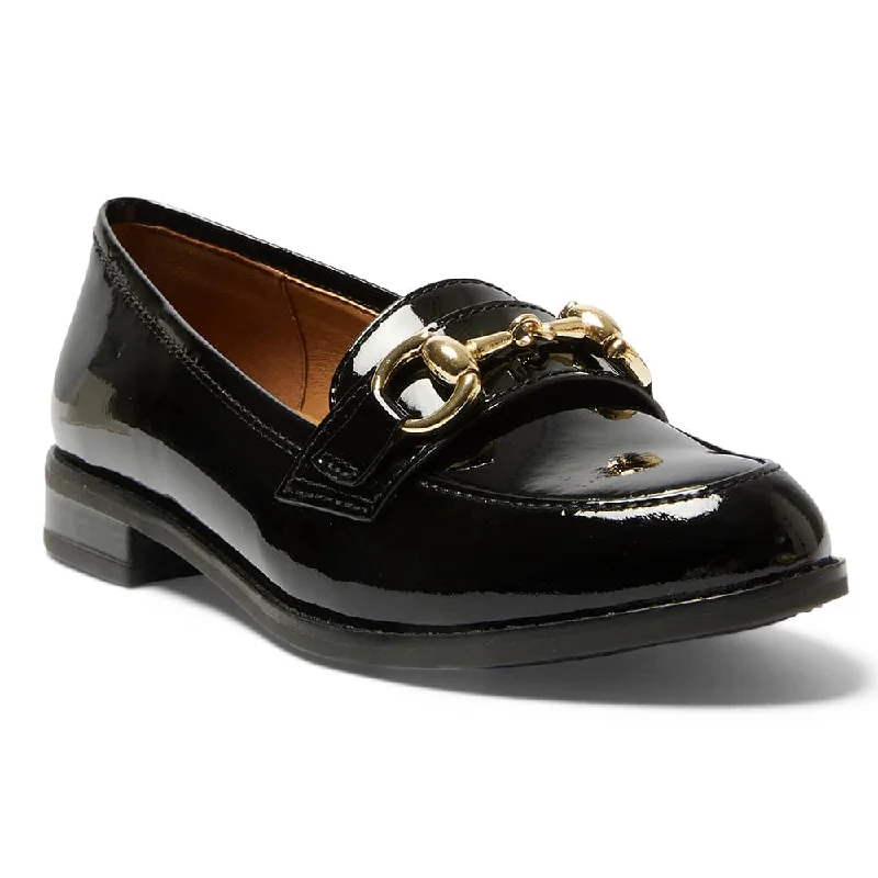 Waterproof Women's Loafers in Black for Rainy DaysGala Loafer in Black Patent