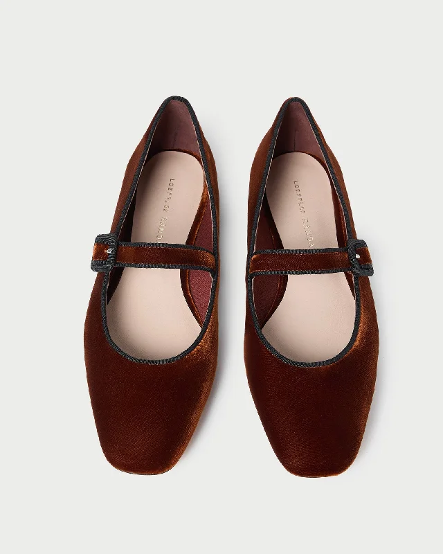 Child - Friendly Women's Loafers in Purple for Moms on the GoGinger Sienna Velvet Mary Jane