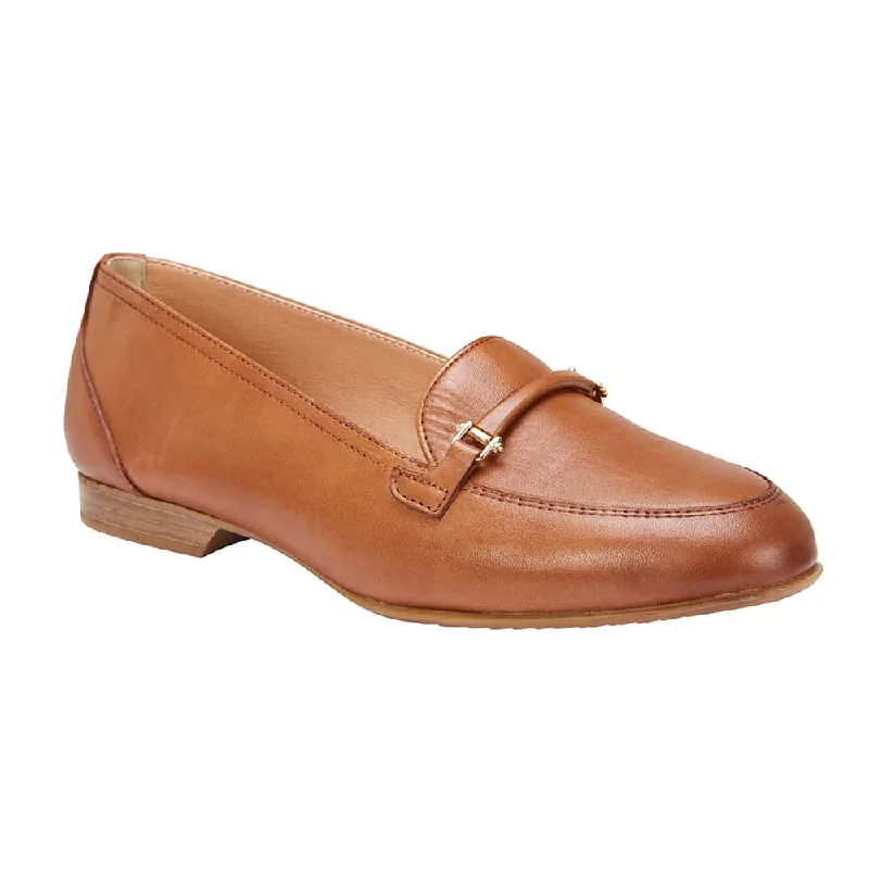 Child - Friendly Women's Loafers in Purple for Moms on the GoGlebe Loafer in Cognac Leather Child - Friendly Women's Loafers in Purple for Moms on the GoGlebe Loafer in Cognac Leather
