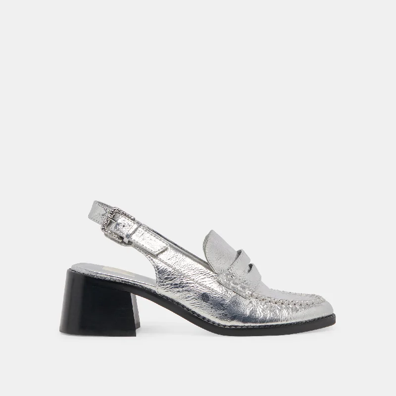 Women's Memory Foam Insole Loafers in Pink for Added ComfortHARDI HEELS SILVER DISTRESSED LEATHER Women's Memory Foam Insole Loafers in Pink for Added ComfortHARDI HEELS SILVER DISTRESSED LEATHER