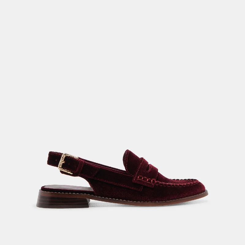 Women's Tassel - Trimmed Loafers with a Low Heel in Olive Green for a Trendy TwistHARDI LOAFERS WINE VELVET Women's Tassel - Trimmed Loafers with a Low Heel in Olive Green for a Trendy TwistHARDI LOAFERS WINE VELVET