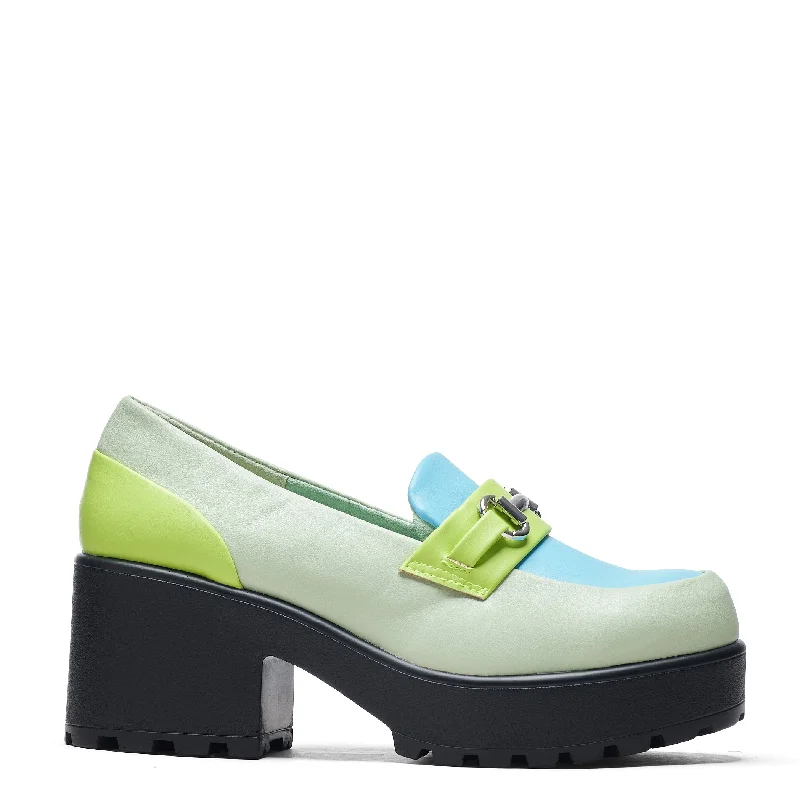 Child - Friendly Women's Loafers in Purple for Moms on the GoHigh Class Chunky Shoes - Mint Pastel Child - Friendly Women's Loafers in Purple for Moms on the GoHigh Class Chunky Shoes - Mint Pastel