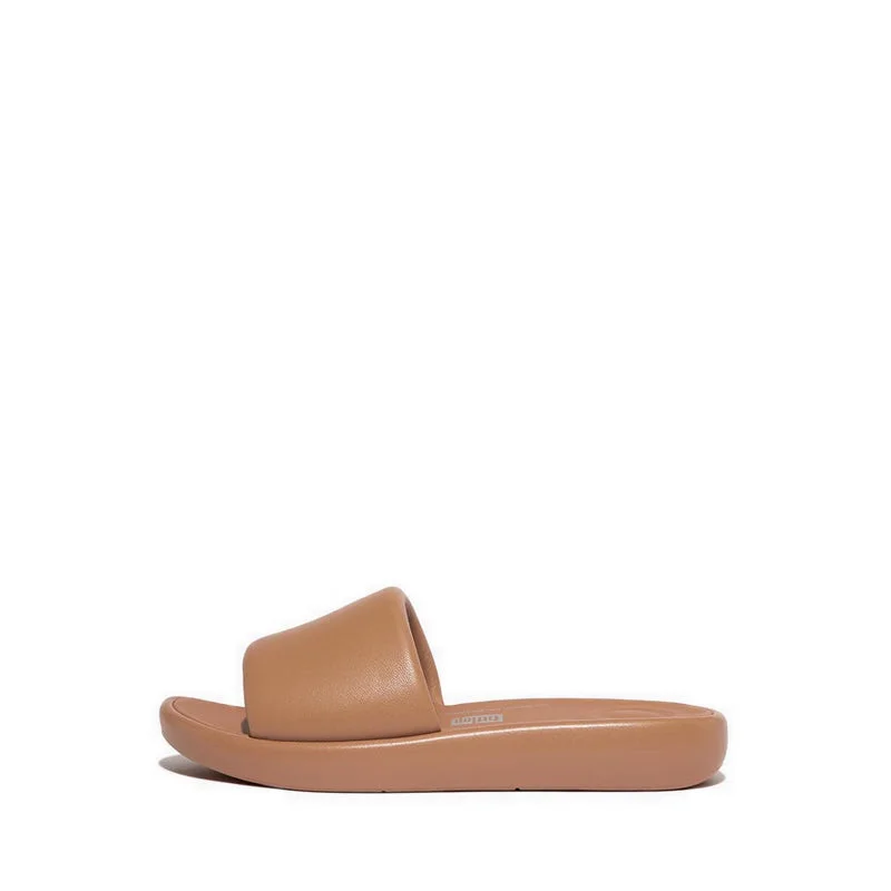 Anti - Slip Women's Sandals with a Grooved Sole in Green for Outdoor AdventuresIQushion Wo DLuxe Padded Leather Slides Anti - Slip Women's Sandals with a Grooved Sole in Green for Outdoor AdventuresIQushion Wo DLuxe Padded Leather Slides