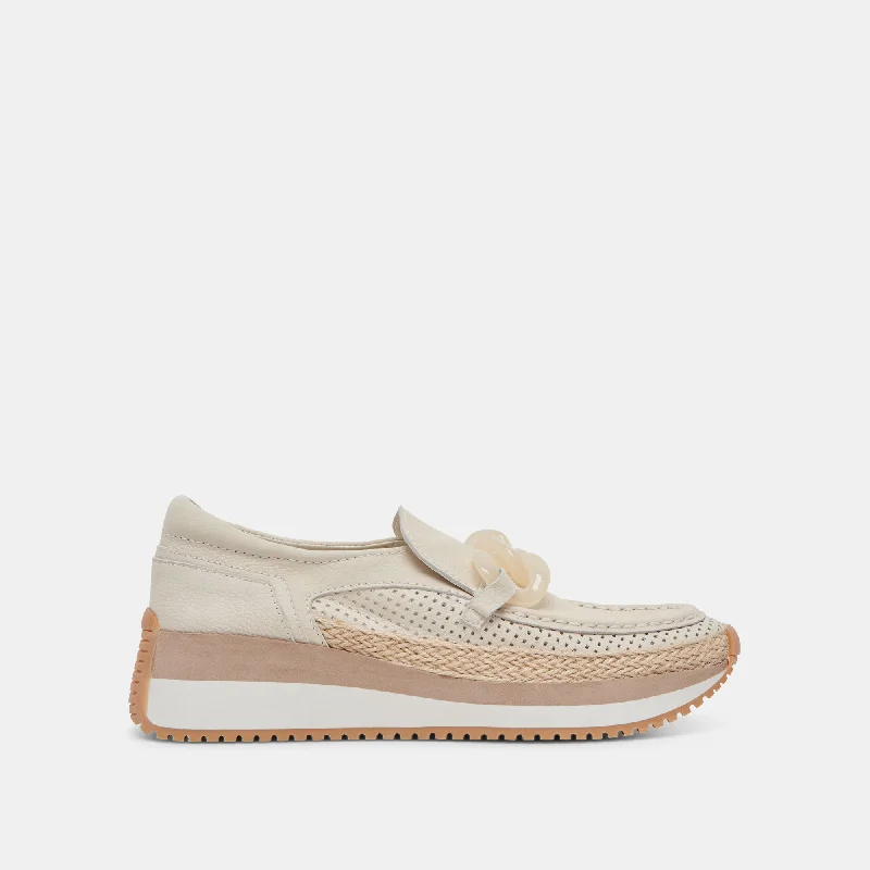 Waterproof Women's Loafers in Black for Rainy DaysJADAH SNEAKERS IVORY NUBUCK