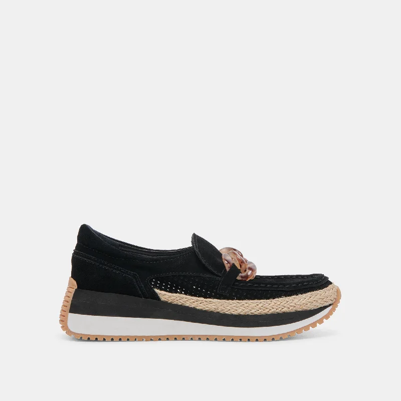 Slip - Resistant Women's Rubber - Sole Loafers in Navy for Wet ConditionsJADAH SNEAKERS ONYX SUEDE Slip - Resistant Women's Rubber - Sole Loafers in Navy for Wet ConditionsJADAH SNEAKERS ONYX SUEDE