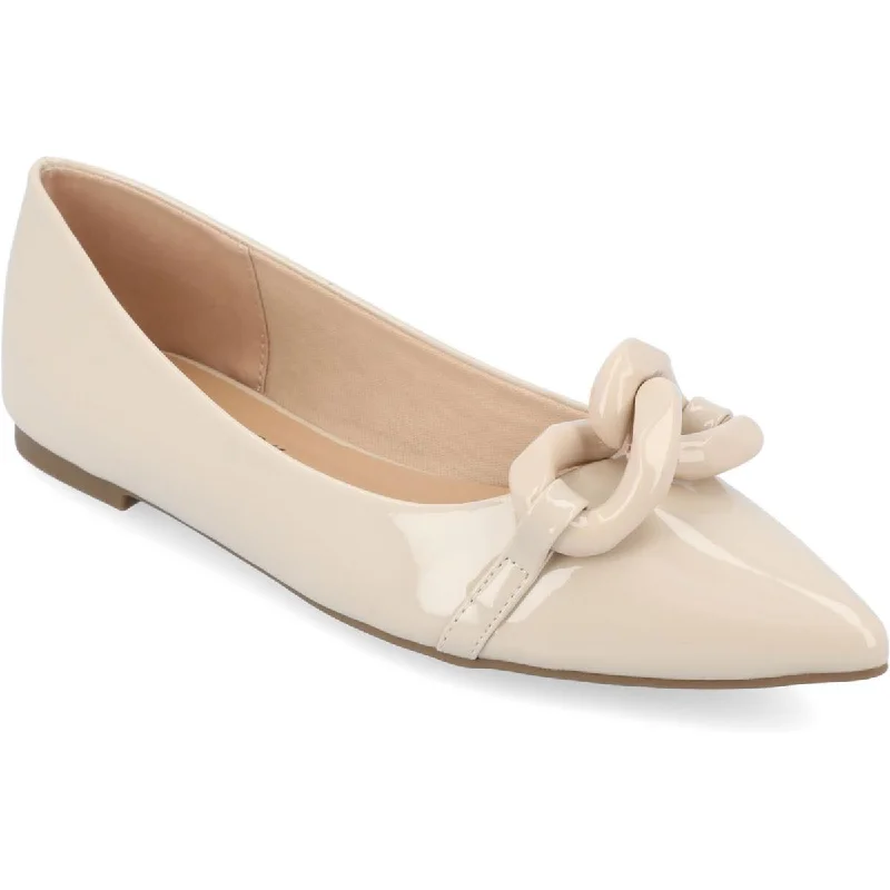 Women's Rhinestone - Embellished Oxfords in Silver for a Sparkly Party LookJournee Collection Womens Chain Flat Ballet Flats Women's Rhinestone - Embellished Oxfords in Silver for a Sparkly Party LookJournee Collection Womens Chain Flat Ballet Flats