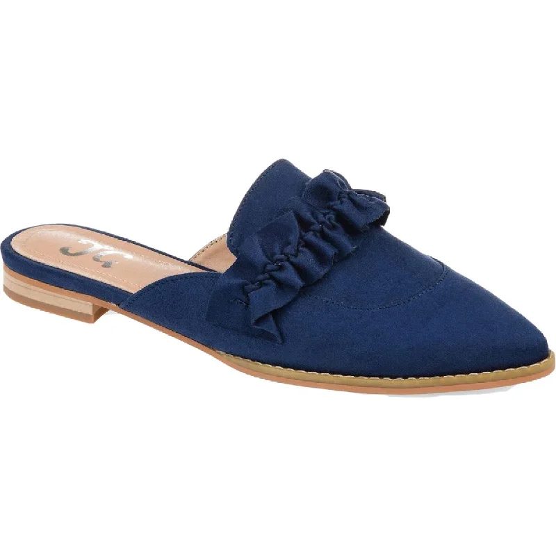 Plus Size Women's Wide - Fit Oxfords with Double Stitching in Black for DurabilityJournee Collection Womens KESSIE Faux Suede Slides Loafer Mule Plus Size Women's Wide - Fit Oxfords with Double Stitching in Black for DurabilityJournee Collection Womens KESSIE Faux Suede Slides Loafer Mule