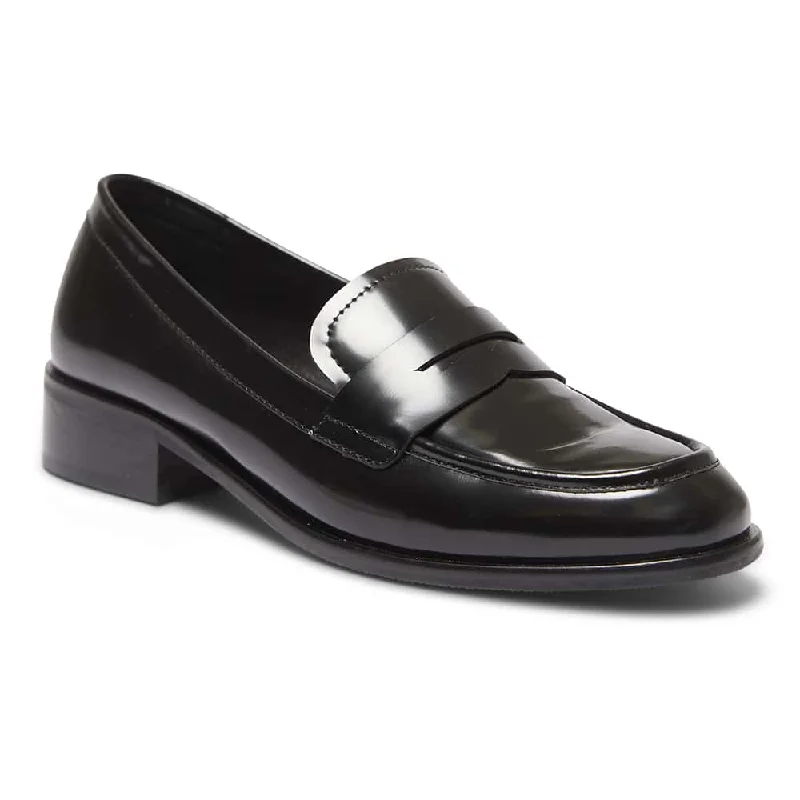 Sustainable Women's Recycled Material Loafers in Gray for Eco - Conscious ShoppersKassidy Loafer in Black Hi Shine Leather Sustainable Women's Recycled Material Loafers in Gray for Eco - Conscious ShoppersKassidy Loafer in Black Hi Shine Leather