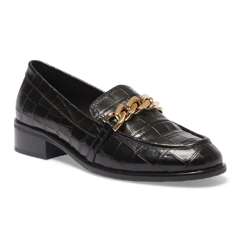 Women's Premium Leather Tassel Loafers in Dark Brown for a Classic Office LookKate Loafer in Black Croc Leather Women's Premium Leather Tassel Loafers in Dark Brown for a Classic Office LookKate Loafer in Black Croc Leather
