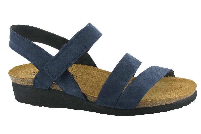 Elastic - Strap Women's Sandals with a Padded Toe in Teal for Easy On - and - OffKayla - Navy Elastic - Strap Women's Sandals with a Padded Toe in Teal for Easy On - and - OffKayla - Navy
