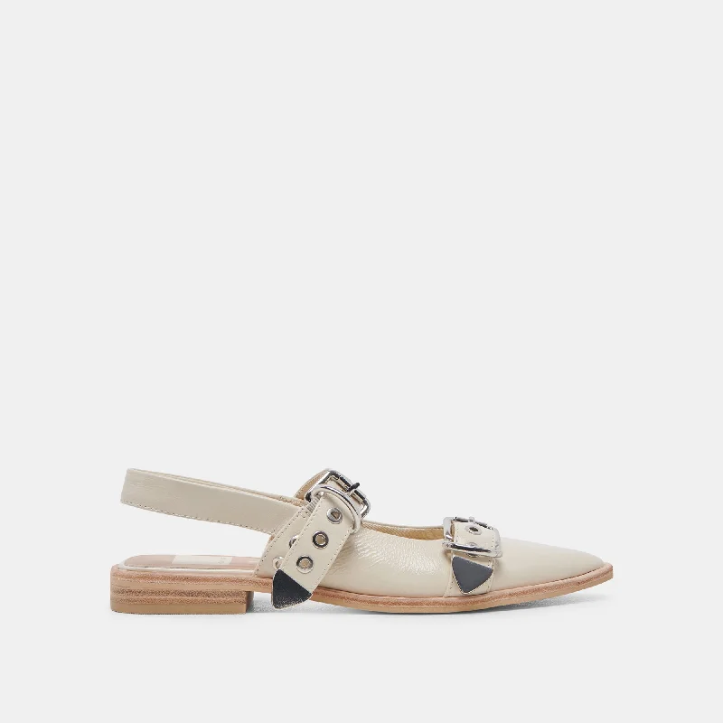 Waterproof Women's Loafers in Black for Rainy DaysLABELL FLATS IVORY CRINKLE PATENT Waterproof Women's Loafers in Black for Rainy DaysLABELL FLATS IVORY CRINKLE PATENT
