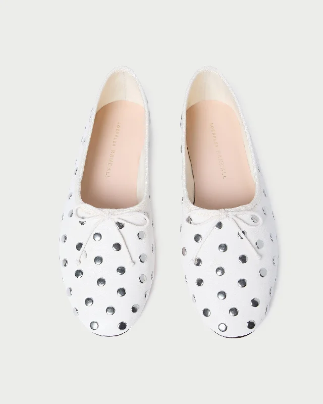 Women's Glitter - Embellished Loafers in Silver for a Sparkly Party LookLandon Ecru/Silver Ballet Flat Women's Glitter - Embellished Loafers in Silver for a Sparkly Party LookLandon Ecru/Silver Ballet Flat