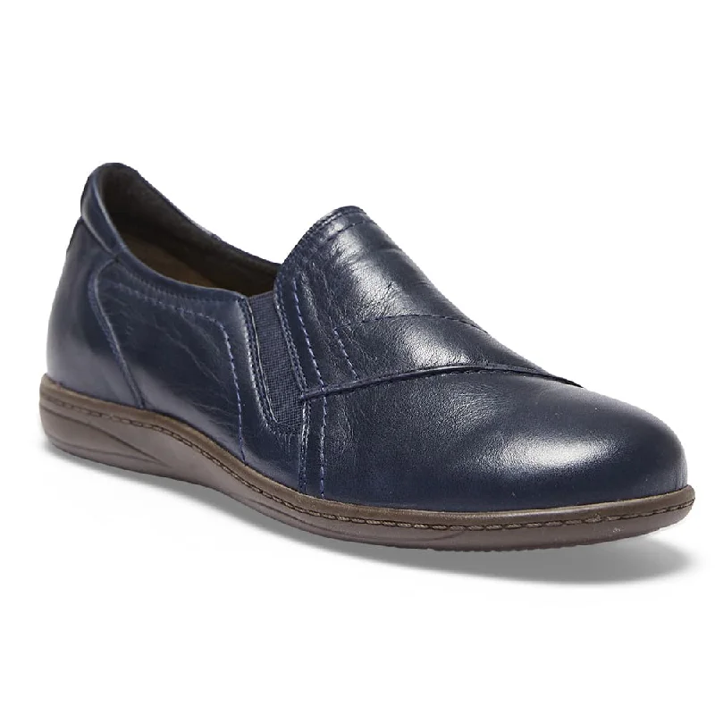 Orthopedic Women's Loafers with Arch Support in Brown for Foot HealthLatrobe Loafer in Navy Leather Orthopedic Women's Loafers with Arch Support in Brown for Foot HealthLatrobe Loafer in Navy Leather