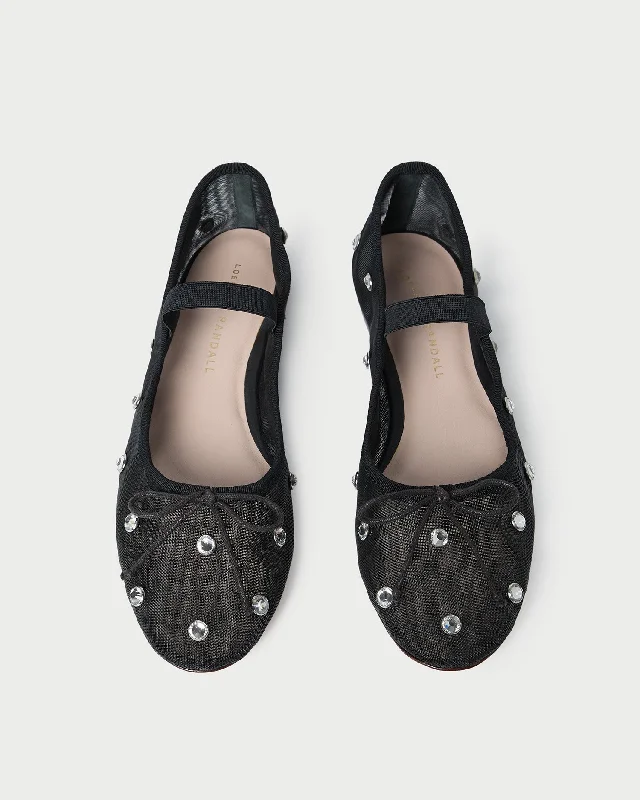 Women's Memory Foam Insole Loafers in Pink for Added ComfortLeonie Black/Crystal Ballet Flat Women's Memory Foam Insole Loafers in Pink for Added ComfortLeonie Black/Crystal Ballet Flat