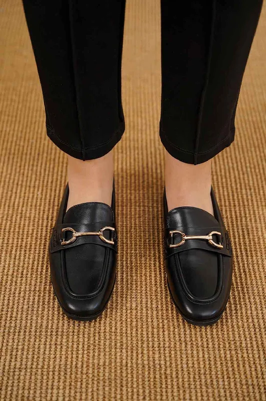 Elastic - Back Women's Loafers in Teal for Easy On - and - OffLOAFERS WITH BUCKLE